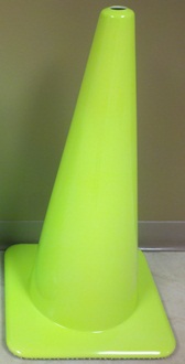 18 inch Lime Green Traffic Cones, Case of 20, $9.53 ea
