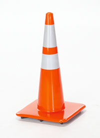 28 inch Trimline Orange Traffic Cone with Reflective Collars