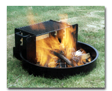 Adjustable Grate Fire Pit Ring, 31 inch diam x 11.25 inch H