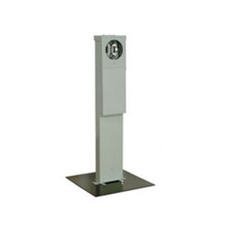 UL Listed 50,30,20 amp RV Pedestal with Pad Mount Bracket, Meter Socket