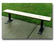 6 ft Treated Pine Lumber Bench, surface mount