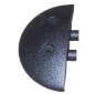 Black Recycled Rubber Speed Bump End Cap
