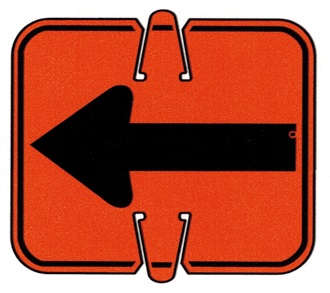 Arrow Cone Sign, Can be used Right or Left