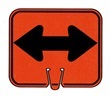 Double Arrow Cone Sign - Click for more details.