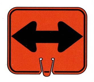 Double Arrow Cone Sign