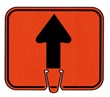 Ahead Arrow Cone Sign - Click for more details.