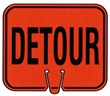 Detour Cone Sign - Click for more details.