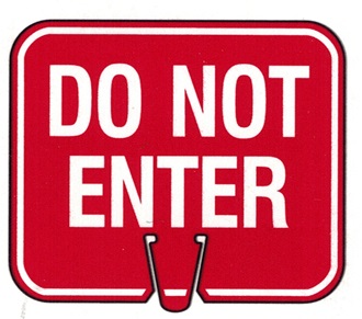 Do Not Enter Portable Cone Sign