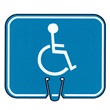 Handicap Symbol Portable Cone Sign, Temporary Signage - Click for more details.
