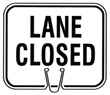 Lane Closed Cone Sign - Click for more details.