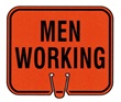 Men Working Cone Sign - Click for more details.