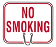 No Smoking Temporary Cone Sign - Click for more details.