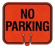 No Parking Portable Cone Sign - Click for more details.