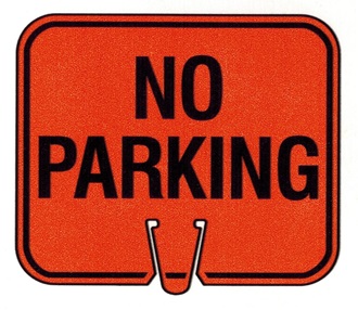 No Parking Portable Cone Sign