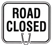 Road Closed Cone Sign - Click for more details.