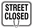 Street Closed Cone Sign - Click for more details.