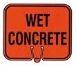 Wet Concrete Cone Sign - Click for more details.
