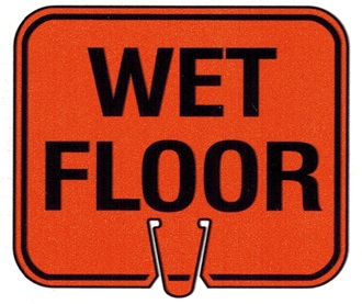 Wet Floor Restroom Portable Cone Sign