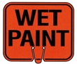 Wet Paint Cone Sign - Click for more details.