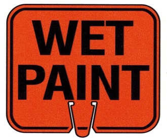 Wet Paint Cone Sign