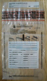 7 x 10 E039 Tamper Evident Clear Plastic Bank Deposit Bags, Pkg 1000