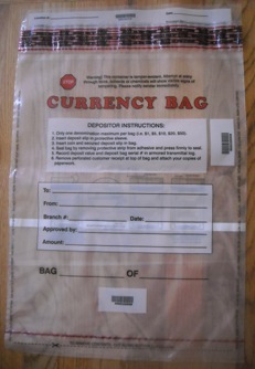 15 x 20 Federal Reserve Approved Clear Plastic Bank Currency Bags, 100