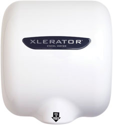 Xlerator Automatic Hand Dryer, White Metal Cover, XL-W