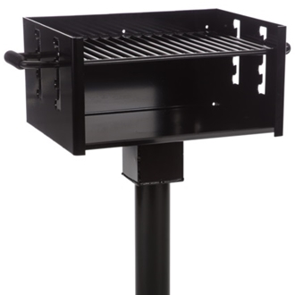 Standard Park or Campground Grill with Mounting Post
