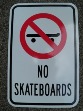 12 x 18 No Skateboards Reflective Plastic Sign - Click for more details.