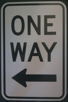 12 x 18 One Way with Left Arrow Reflective Plastic Sign