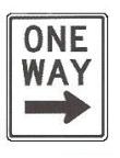 12 x 18 One Way with Right Arrow Reflective Plastic Sign - Click for more details.