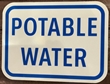 12 x 9 Potable Water Aluminum Sign - Click for more details.