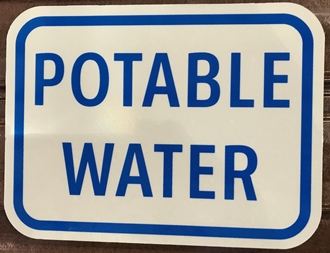 12 x 9 Potable Water Aluminum Sign