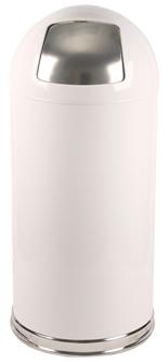 White Dome Top Indoor Trash Can, 15 gal