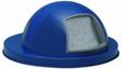 Blue Dome Lid for Expanded Metal Outdoor Trash Receptacle - Click for more details.