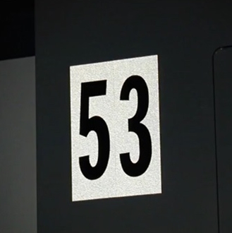 Reflective Number for Power Outlet Boxes
