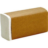 Preserve White Single Fold Recycled Paper Towels.  Case of 4,008