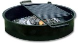 Commercial Park Campfire Ring w/Cooking Grate, 30 diam x 7 H, Spade