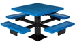 48 Inch Square Top Pedestal Table, Pad Mounted - More Details