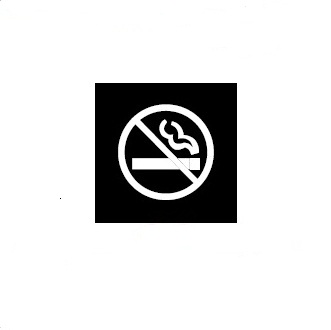 No Smoking Symbol Stencil, 22 inch diameter