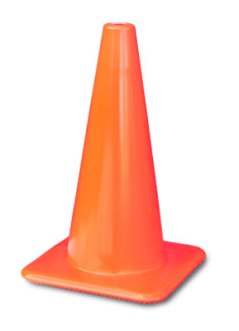18 inch Orange Traffic Safety Cones, Parking Lot Cones - RV Park Supplies