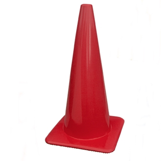 18 inch Red PVC Traffic Cones, Case of 20, $9.53 ea