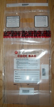 10 x 15 E202 Clear Plastic Bank Deposit Coin Bags, Pkg 100