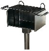 Campground Park Grill, Large Fire Box with Mounting Post - Click for more details.