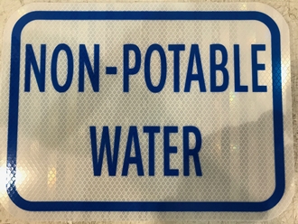 12 x 9 Non Potable Water Aluminum Sign