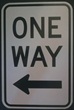 12 x 18 One Way with Left Arrow Reflective Plastic Sign - More Details