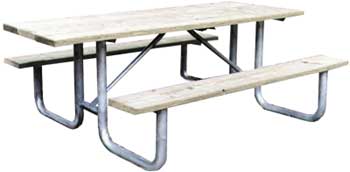 6' Heavy Duty Commercial Outdoor Park Picnic Table Frame Kit